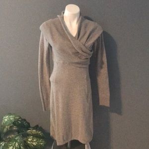 Athleta Gray Sweater Dress with Zip-up Pocket